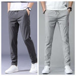 Galuxia Drawstring Trousers Thin Casual Pants Korean Version Loose Straight Sweatpants Mens Clothing