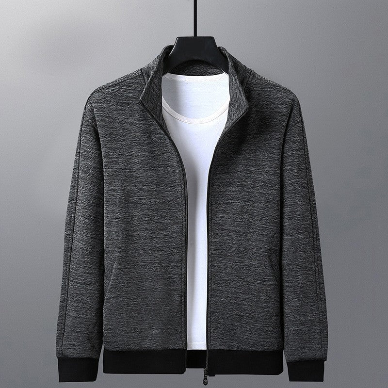 Galuxia Dad Wears A Jacket With A Stand-up Collar And A Casual Jacket