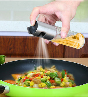 Galuxia BBQ Healthy Kitchen Cooking Oil Vinegar Spray Bottle Push Type Oil Spray BottlePump Oil Tank Leakproof BBQ Sprayer BBQ Tools Kitchen Gadgets