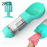 Galuxia Pet Water Bottle Feeder Bowl Garbage Bag Storage Portable Pet Outdoor Travel 3 In 1 Dog Water Bottle