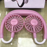 Galuxia Charging portable lazy fan student desktop fan hanging neck fan