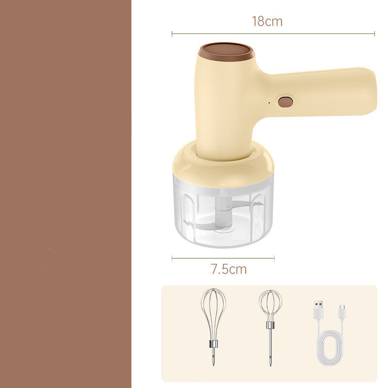 Galuxia 2 In 1 Electric Garlic Chopper USB Rechargeable Vegetable Chili Meat Ginger Masher Handheld Multipurpose Kitchen Gadgets