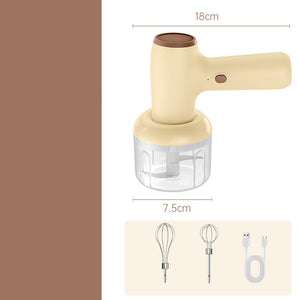 Galuxia 2 In 1 Electric Garlic Chopper USB Rechargeable Vegetable Chili Meat Ginger Masher Handheld Multipurpose Kitchen Gadgets