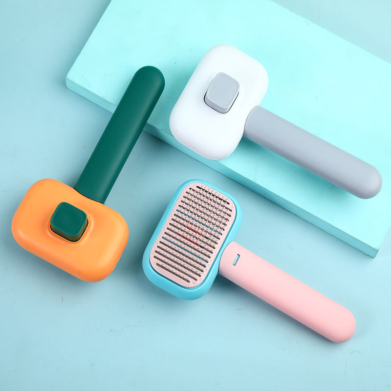 Galuxia New Pet Cat Dog Hair Brush Hair Massage Comb Open-Knot Brush Grooming Cleaning Tool Stainless Steel Comb