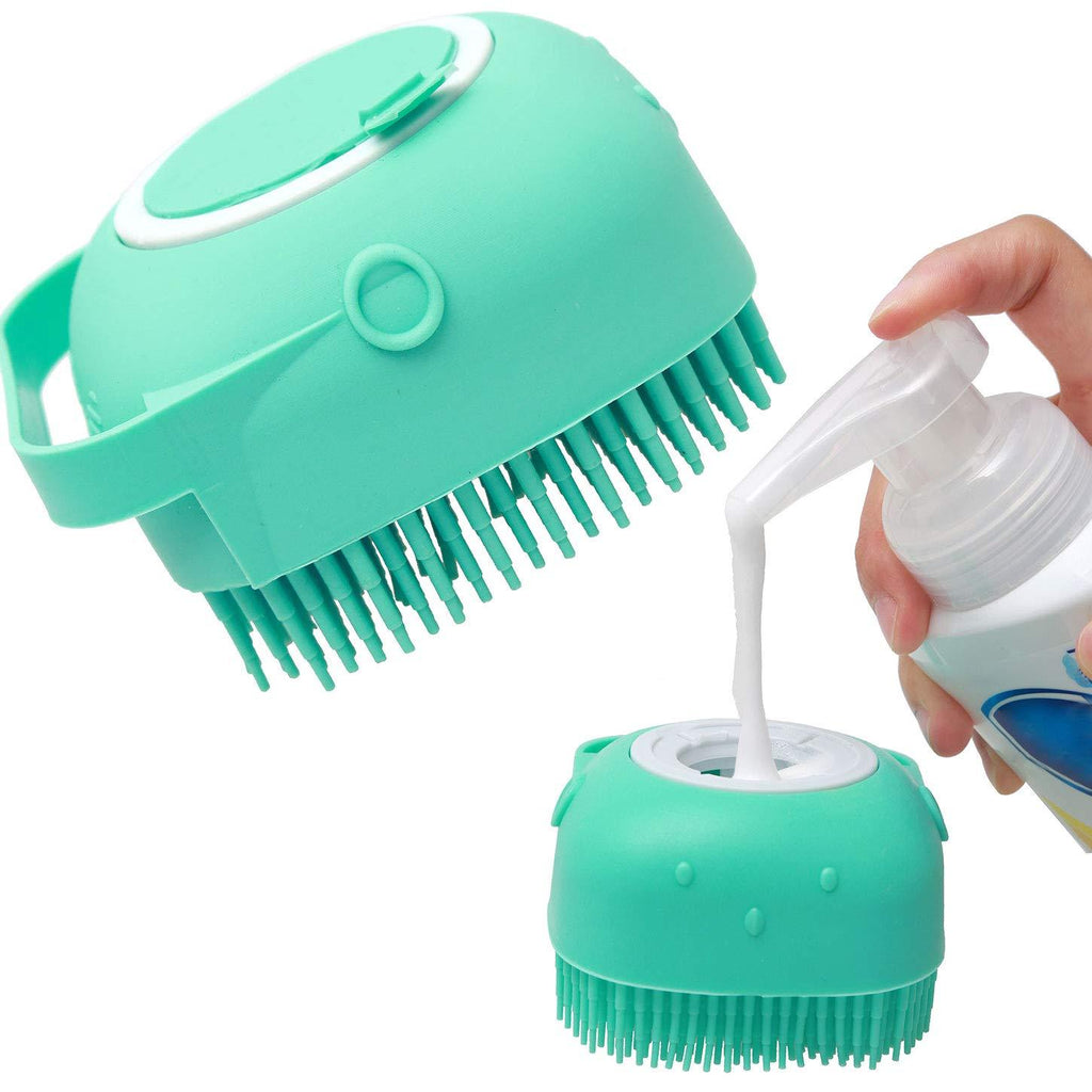 Galuxia Pet Dog Shampoo Massager Brush Cat Massage Comb Grooming Scrubber Shower Brush For Bathing Short Hair Soft Silicone Brushes
