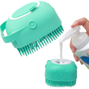 Galuxia Pet Dog Shampoo Massager Brush Cat Massage Comb Grooming Scrubber Shower Brush For Bathing Short Hair Soft Silicone Brushes