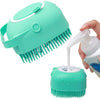 Galuxia Pet Dog Shampoo Massager Brush Cat Massage Comb Grooming Scrubber Shower Brush For Bathing Short Hair Soft Silicone Brushes