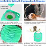 Galuxia Pet Dog Shampoo Massager Brush Cat Massage Comb Grooming Scrubber Shower Brush For Bathing Short Hair Soft Silicone Brushes