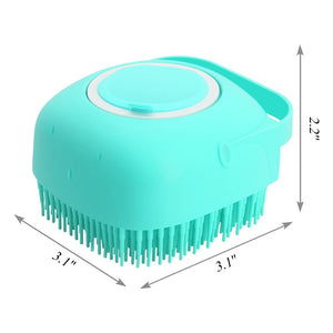 Galuxia Pet Dog Shampoo Massager Brush Cat Massage Comb Grooming Scrubber Shower Brush For Bathing Short Hair Soft Silicone Brushes