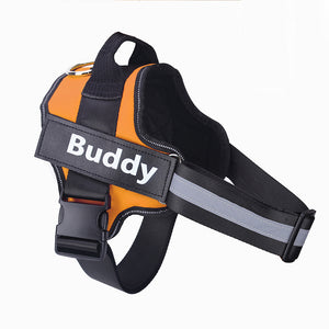 Galuxia Personalized Dog Harness NO PULL Reflective Breathable Adjustable Pet Harness Vest For Small Large Dog Custom Patch Pet Supplies