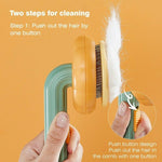 Galuxia Pet Pumpkin Brush – Self-Cleaning Slicker Grooming Brush for Dogs, Cats, Puppies & Rabbits
