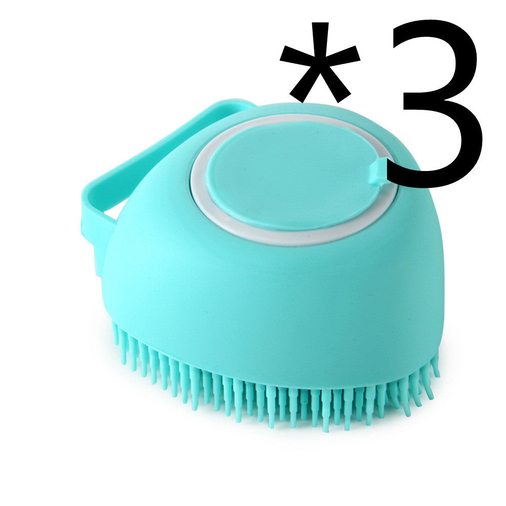 Galuxia Silicone Dog Bath Massage Gloves Brush Pet Cat Bathroom Cleaning Tool Comb Brush For Dog Can Pour Shampoo Dog Grooming Supplies