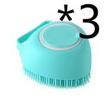 Galuxia Silicone Dog Bath Massage Gloves Brush Pet Cat Bathroom Cleaning Tool Comb Brush For Dog Can Pour Shampoo Dog Grooming Supplies