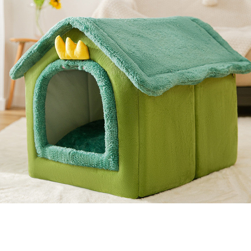 Galuxia Foldable Dog House Pet Cat Bed Winter Dog Villa Sleep Kennel Removable Nest Warm Enclosed Cave Sofa Pets Supplies