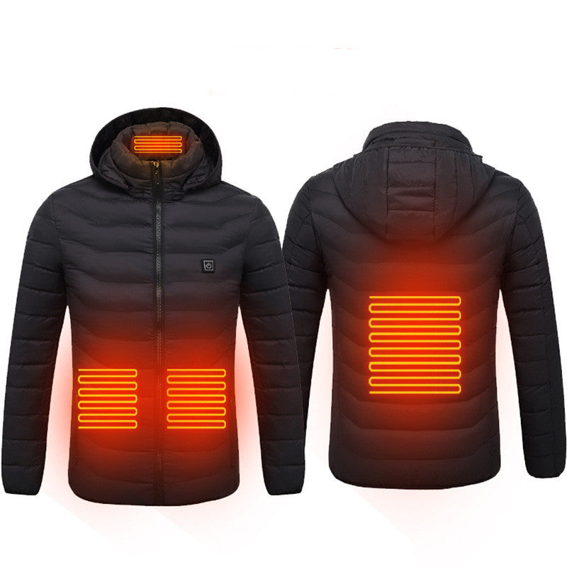 Galuxia New Heated Jacket Coat USB Electric Jacket Cotton Coat Heater Thermal Clothing Heating Vest Men's Clothes Winter