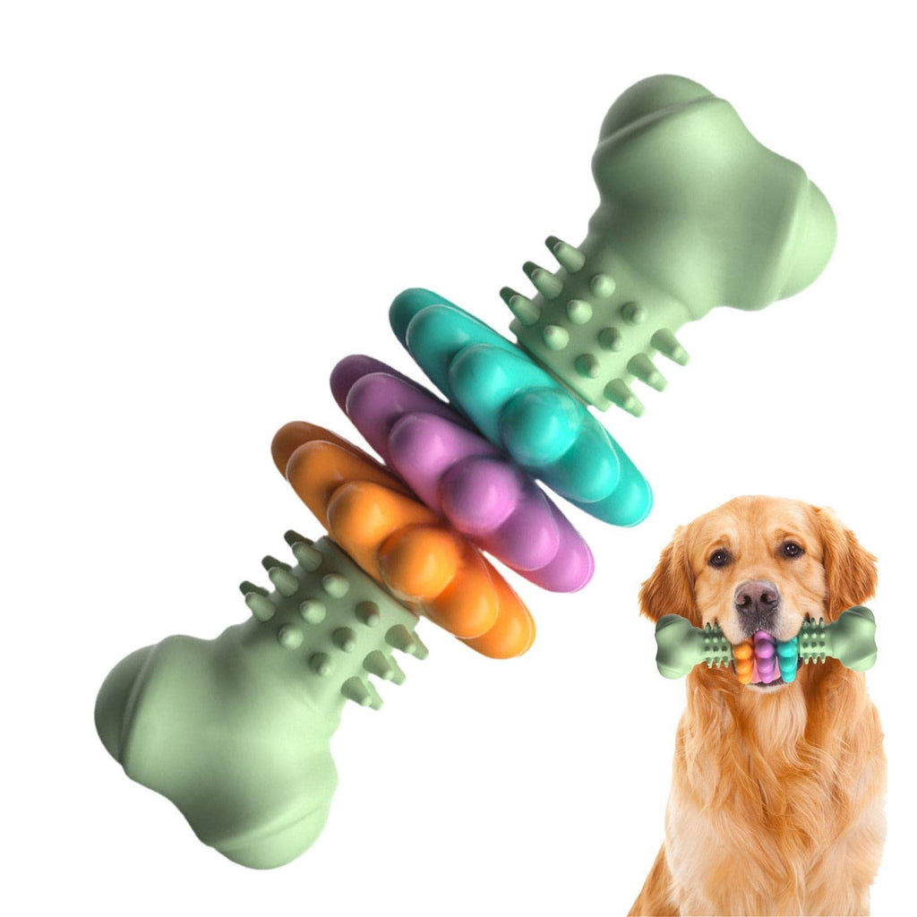 Galuxia Dog Chew Toy Dog Bone Type  Dogs Teeth Cleaning Toys Indestructible TPR Bone Chewing Bite Resistant Teething Toys  Pet Products