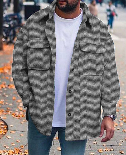 Galuxia Coat Men Polo Collar Top Men Fashion Work Clothes