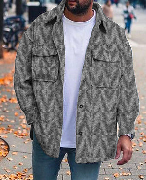 Galuxia Coat Men Polo Collar Top Men Fashion Work Clothes