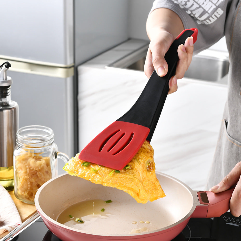 Galuxia 3 In 1 Frying Spatula Clip Silicone Food Clip Frying Steak Pancakes Shovel Slotted Turners Kitchen Tools Cooking Utensils Kitchen Gadgets