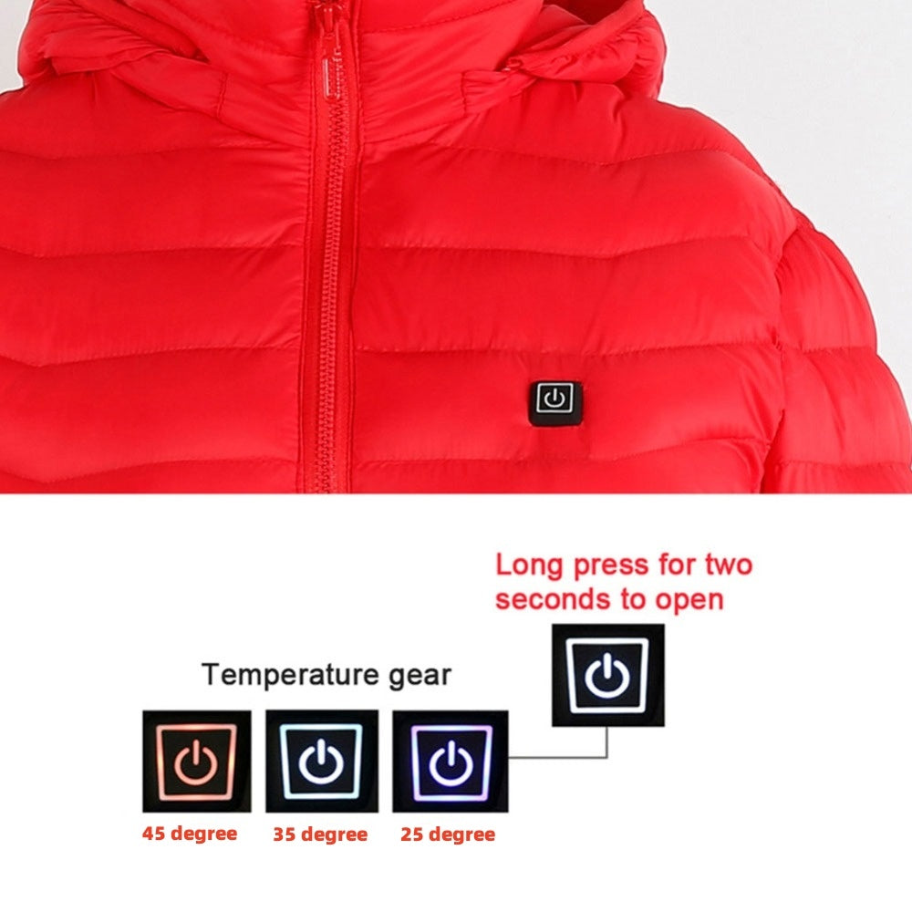 Galuxia New Heated Jacket Coat USB Electric Jacket Cotton Coat Heater Thermal Clothing Heating Vest Men's Clothes Winter