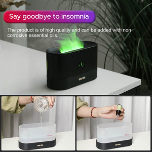 Galuxia 2022 Best Selling USB Ultrasonic Flame Humidifier Led RGB Colorful Essential Oil Fire Flame Aroma Diffuser