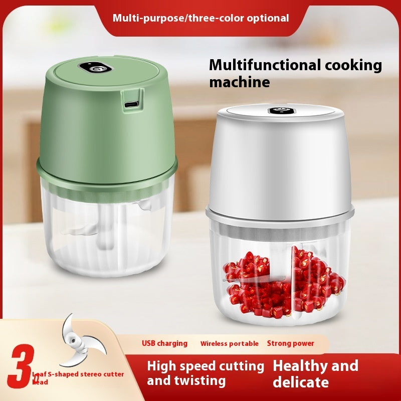 Galuxia USB Rechargeable Electric Garlic Press Portable Wireless Food Chopper Mini Complementary Food Mixer Kitchen Gadgets
