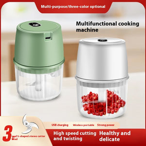 Galuxia USB Rechargeable Electric Garlic Press Portable Wireless Food Chopper Mini Complementary Food Mixer Kitchen Gadgets