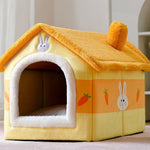 Galuxia Foldable Dog House Pet Cat Bed Winter Dog Villa Sleep Kennel Removable Nest Warm Enclosed Cave Sofa Pets Supplies