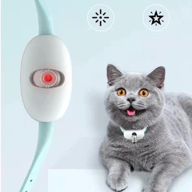 Galuxia Automatic Cat Toy Smart Laser Teasing Cat Collar Electric USB Charging Kitten Amusing Toys Interactive Training Pet Items