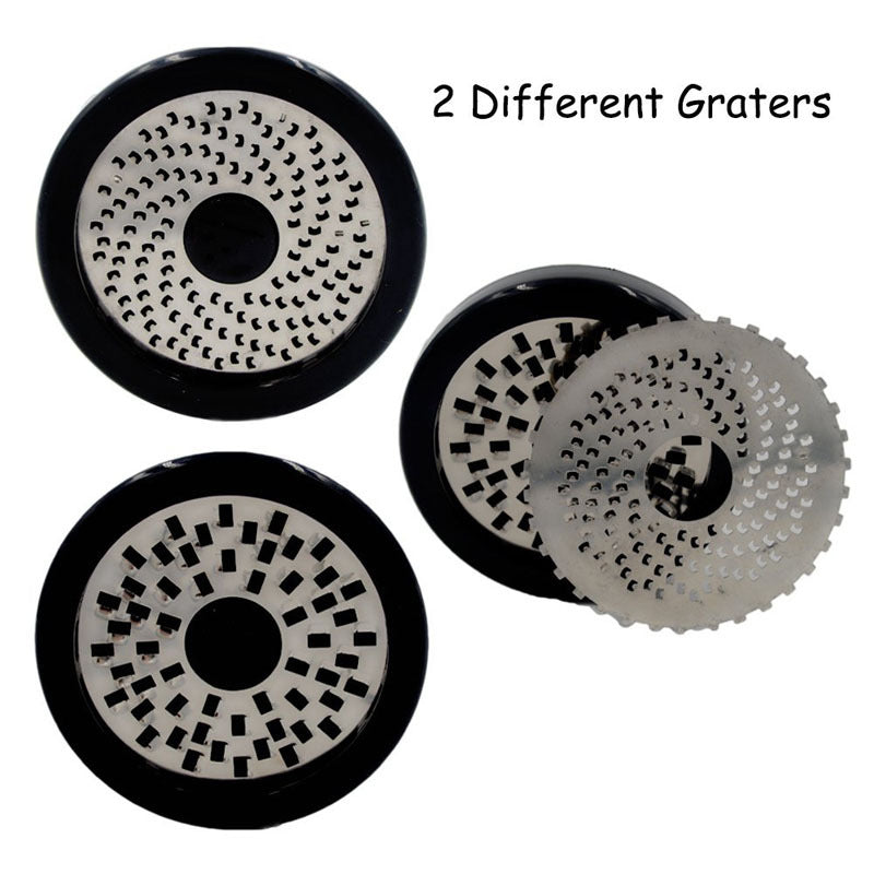Galuxia Kitchen Gadgets Stainless Steel Cheese Grater Chocolate Fondue Rotary Grinder Mill With 2 Different Blades