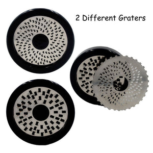 Galuxia Kitchen Gadgets Stainless Steel Cheese Grater Chocolate Fondue Rotary Grinder Mill With 2 Different Blades