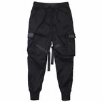 Galuxia Ribbons Harem Joggers Men Cargo Pants Streetwear Hip Hop Casual Pockets Cotton Track Pants