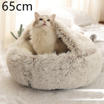 Galuxia 2 In 1 Dog And Cat Bed Pet Winter Bed Round Plush Warm Bed House Soft Long Plush Pets Bed Pet Products