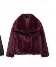 Galuxia Winter Plush Coat – Fashion Thicken Lapel Outerwear for Women