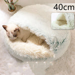 Galuxia 2 In 1 Dog And Cat Bed Pet Winter Bed Round Plush Warm Bed House Soft Long Plush Pets Bed Pet Products