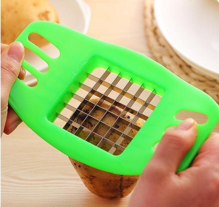 Galuxia kitchen gadgets 2 Blades Potato Cutter Chopper Stainless French Fries Slicer for kitchen cortador de vegetales Home Kitchen Tool