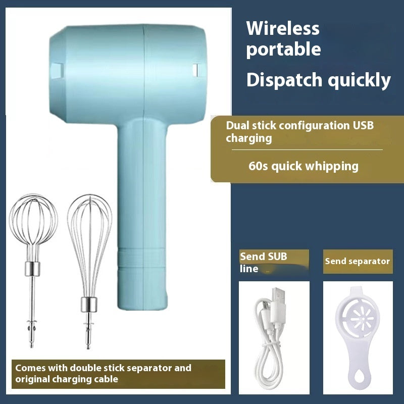 Galuxia Electric Whisk Wireless Handheld Rechargeable Cream Mixer Kitchen Gadgets