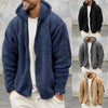 Galuxia Plush Hooded Jacket Men's Autumn And Winter Fleece Double-sided Wear Warm Coat With Zipper Loose Casual Jacket Outdoor Clothing