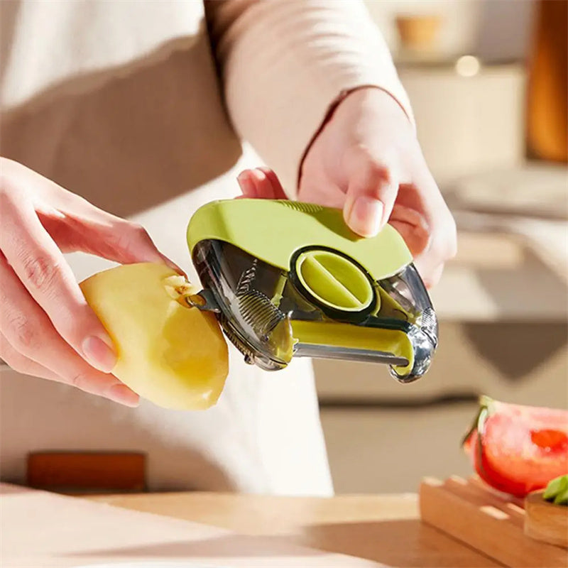 Galuxia 3 In 1 Stainless Steel Peeler Shredder Portable Manual Vegetable Fruit Cutter Multifunctional Scraper Kitchen Tool Kitchen Gadgets