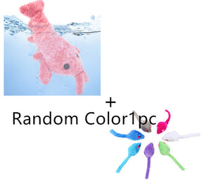 Galuxia Pet Toys Electric Jumping Shrimp USB Charging Simulation Lobster Funny Cat Plush Pets Toy