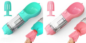 Galuxia Pet Water Bottle Feeder Bowl Garbage Bag Storage Portable Pet Outdoor Travel 3 In 1 Dog Water Bottle