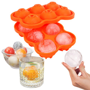 Galuxia Large Ice Cube Maker Silicone Mold 6 Cell Big Sphere Ice Ball Tray Whiskey Wine Cocktail Party Bar Accessories Kitchen Gadgets