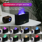 Galuxia 2022 Best Selling USB Ultrasonic Flame Humidifier Led RGB Colorful Essential Oil Fire Flame Aroma Diffuser