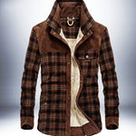 Galuxia Winter Jacket Men Thicken Warm Fleece Jackets Coats Pure Cotton Plaid Jacket Military Clothes