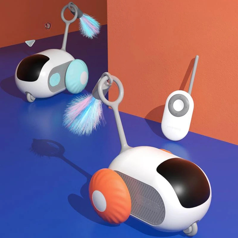 Galuxia Remote Control Interactive Cat Car Toy USB Charging Chasing Automatic Self-moving Remote Smart Control Car Interactive Cat Toy Pet Products