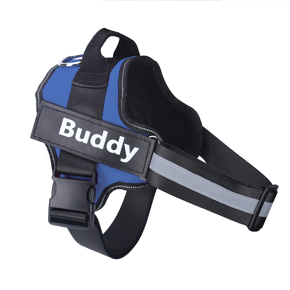 Galuxia Personalized Dog Harness NO PULL Reflective Breathable Adjustable Pet Harness Vest For Small Large Dog Custom Patch Pet Supplies