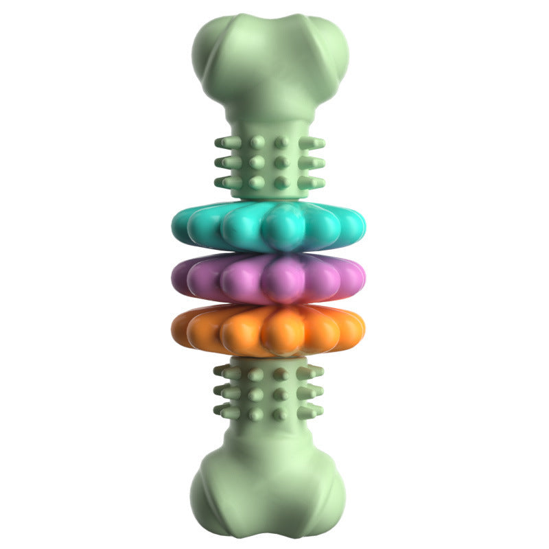 Galuxia Dog Chew Toy Dog Bone Type  Dogs Teeth Cleaning Toys Indestructible TPR Bone Chewing Bite Resistant Teething Toys  Pet Products