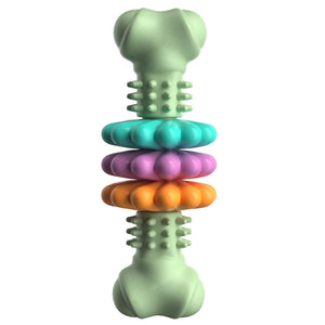 Galuxia Dog Chew Toy Dog Bone Type  Dogs Teeth Cleaning Toys Indestructible TPR Bone Chewing Bite Resistant Teething Toys  Pet Products