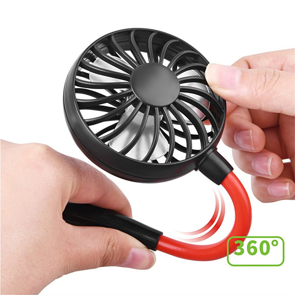 Galuxia Charging portable lazy fan student desktop fan hanging neck fan