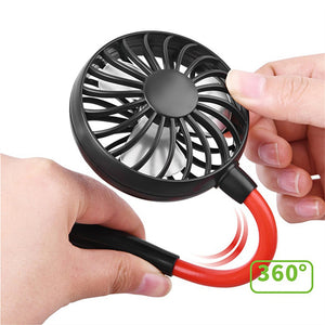 Galuxia Charging portable lazy fan student desktop fan hanging neck fan